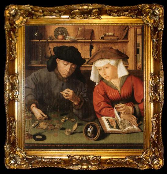 framed  Quentin Massys The Money Changer and His Wife, ta009-2